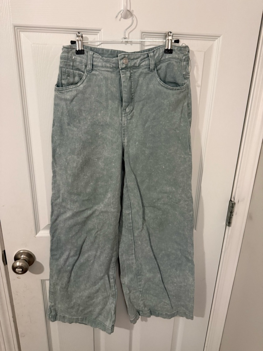 entro Wide Leg Pants in Washed Sage Green